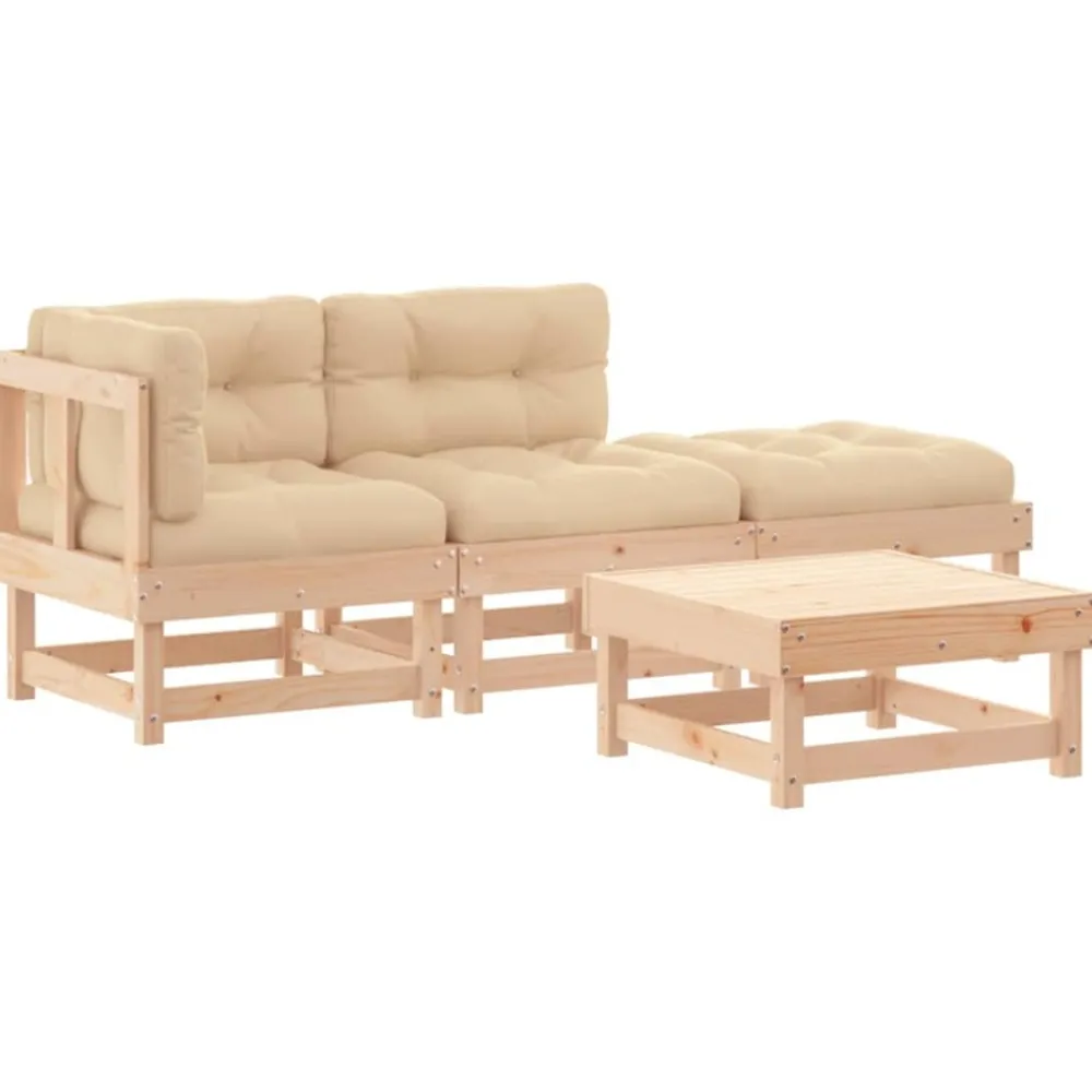 Maison Exclusive Salons De Jardin | - Salon de jardin 12 pcs bois de pin massif