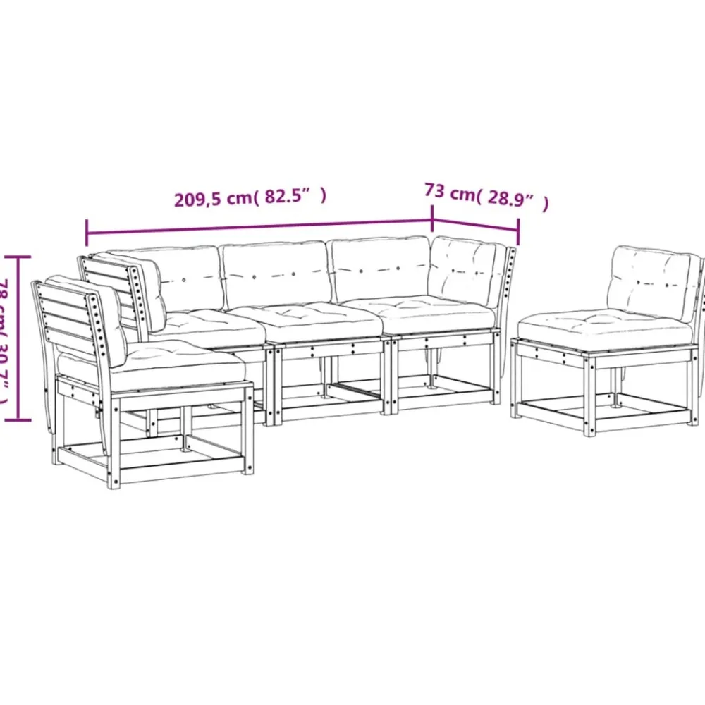 Maison Exclusive Salons De Jardin | - Salon de jardin 5 pcs avec coussins noir pvc