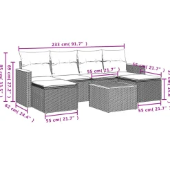Maison Exclusive Salons De Jardin | - Salon de jardin 9 pcs résine tressée noir