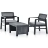 Maison Exclusive Salons De Jardin | - Salon de jardin avec coussins 5 pcs beige résine tressée