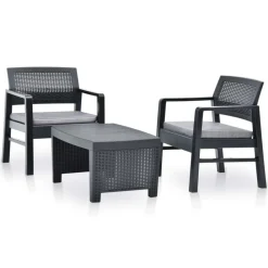 Maison Exclusive Salons De Jardin | - Salon de jardin avec coussins 5 pcs beige résine tressée