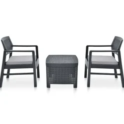 Maison Exclusive Salons De Jardin | - Salon de jardin avec coussins 5 pcs beige résine tressée