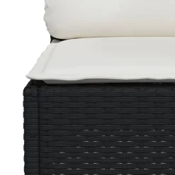 Maison Exclusive - Salon de jardin 7 pcs avec coussins noir résine tressée
