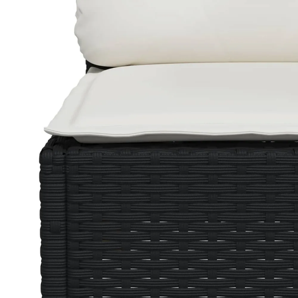 Maison Exclusive - Salon de jardin 7 pcs avec coussins noir résine tressée