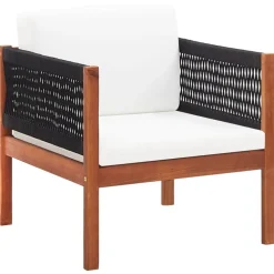 Maison Exclusive Salons De Jardin | - Salon de jardin 6 pcs avec coussins noir résine tressée