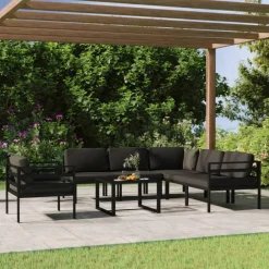 Maison Exclusive Salons De Jardin | - Salon de jardin 8 pcs bois massif douglas