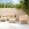 Maison Exclusive Salons De Jardin | - Salon de jardin 5 pcs avec coussins bois massif
