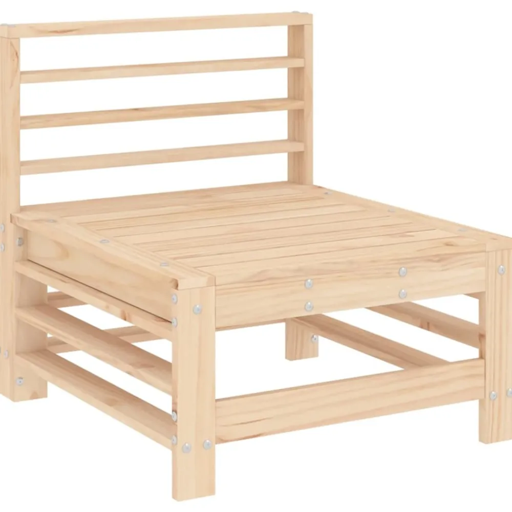 Maison Exclusive Salons De Jardin | - Salon de jardin 5 pcs avec coussins bois massif