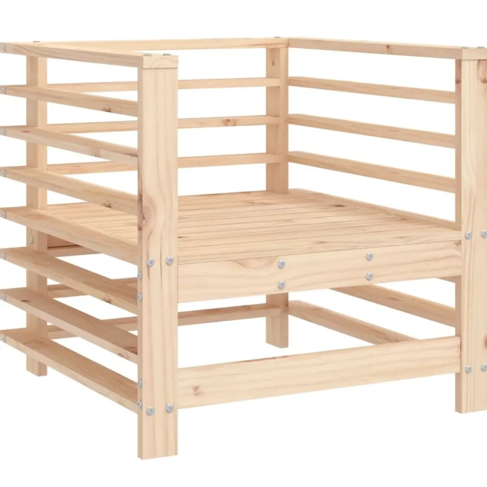 Maison Exclusive Salons De Jardin | - Salon de jardin 5 pcs avec coussins bois massif