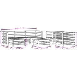 Maison Exclusive Salons De Jardin | - Salon de jardin 5 pcs avec coussins bois massif