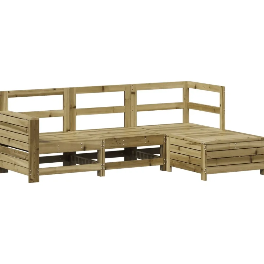 Maison Exclusive - Salon de jardin 4 pcs bois de pin imprégné Outlet