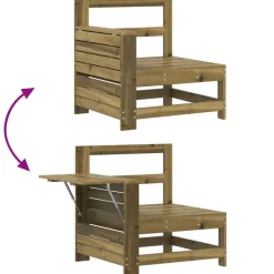 Maison Exclusive - Salon de jardin 4 pcs bois de pin imprégné Outlet
