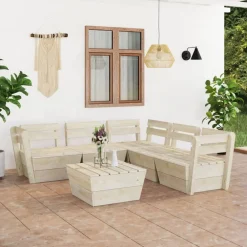 Maison Exclusive Salons De Jardin | - Salon de jardin 12 pcs bois de pin massif
