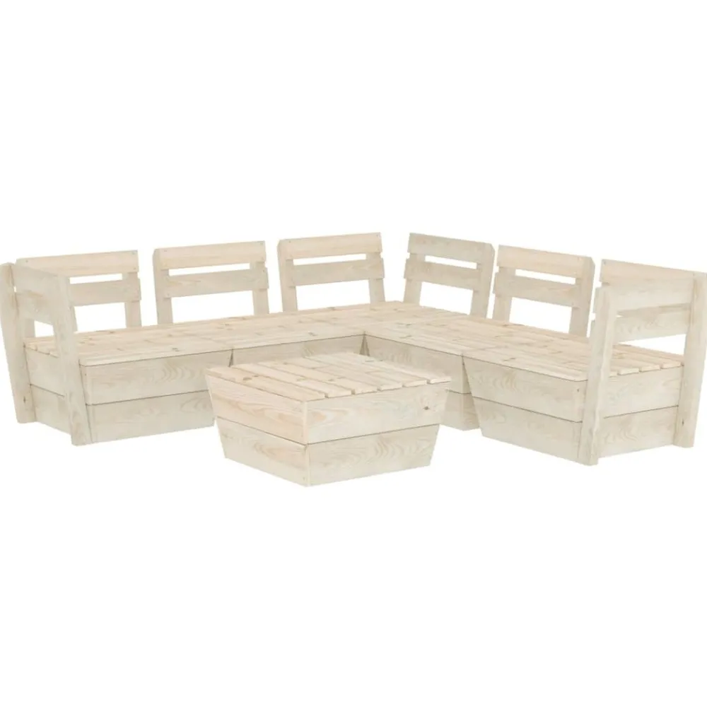Maison Exclusive Salons De Jardin | - Salon de jardin 12 pcs bois de pin massif
