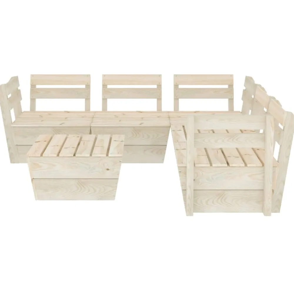 Maison Exclusive Salons De Jardin | - Salon de jardin 12 pcs bois de pin massif