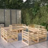 Maison Exclusive Salons De Jardin | - Salon de jardin 8 pcs bois de pin massif