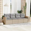 Maison Exclusive Salons De Jardin | - Salon de jardin 8 pcs avec coussins marron résine tressée