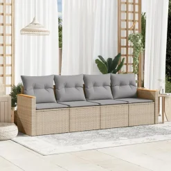 Maison Exclusive Salons De Jardin | - Salon de jardin 8 pcs avec coussins marron résine tressée