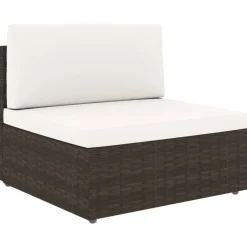 Maison Exclusive Salons De Jardin | - Salon de jardin 7 pcs avec coussins noir résine tressée