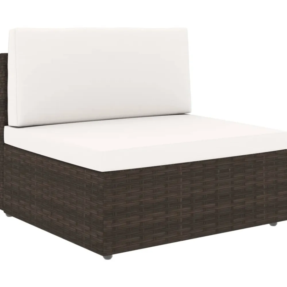 Maison Exclusive Salons De Jardin | - Salon de jardin 7 pcs avec coussins noir résine tressée