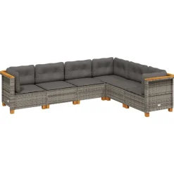 Maison Exclusive Salons De Jardin | - Salon de jardin 7 pcs avec coussins aluminium anthracite