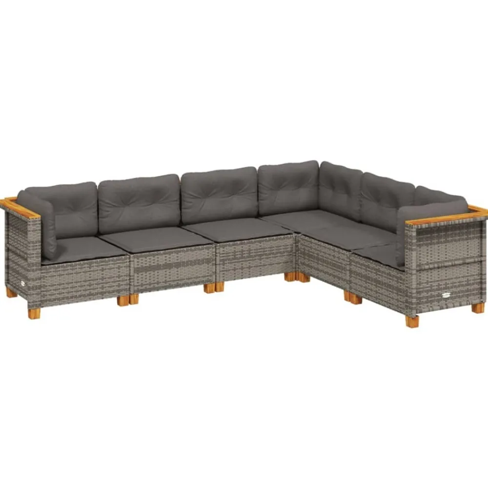 Maison Exclusive Salons De Jardin | - Salon de jardin 7 pcs avec coussins aluminium anthracite