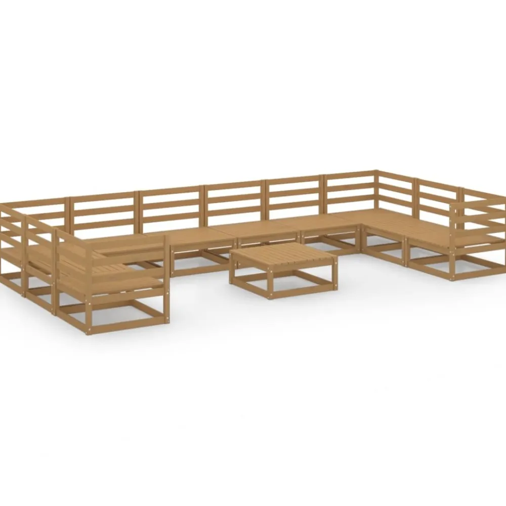 Maison Exclusive Salons De Jardin | - Salon de jardin 5 pcs bois de pin massif