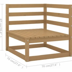 Maison Exclusive Salons De Jardin | - Salon de jardin 5 pcs bois de pin massif