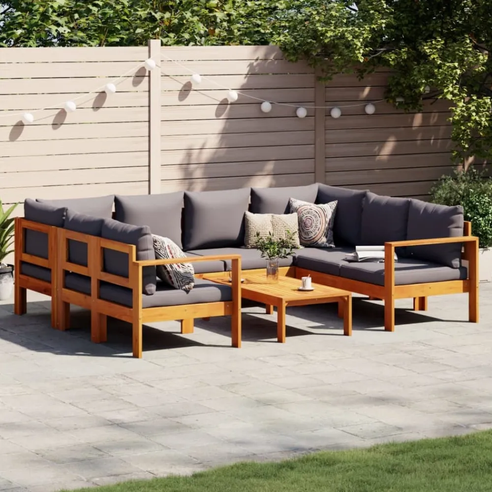 Maison Exclusive Salons De Jardin | - Salon de jardin 11 pcs avec coussins noir résine tressée