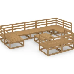 Maison Exclusive Salons De Jardin | - Salon de jardin avec coussins 10 pcs beige résine tressée