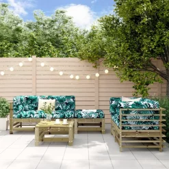 Maison Exclusive Salons De Jardin | - Salon de jardin 5 pcs bois d'acacia massif