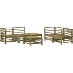 Maison Exclusive Salons De Jardin | - Salon de jardin 5 pcs bois d'acacia massif