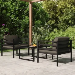 Maison Exclusive Salons De Jardin | - Salon de jardin avec coussins 5 pcs bois d'acacia solide