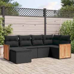 Maison Exclusive Salons De Jardin | - Salon de jardin avec coussins 9 pcs beige résine tressée