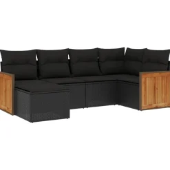 Maison Exclusive Salons De Jardin | - Salon de jardin avec coussins 9 pcs beige résine tressée