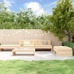 Maison Exclusive Salons De Jardin | - Salon de jardin 4 pcs blanc bois de pin massif