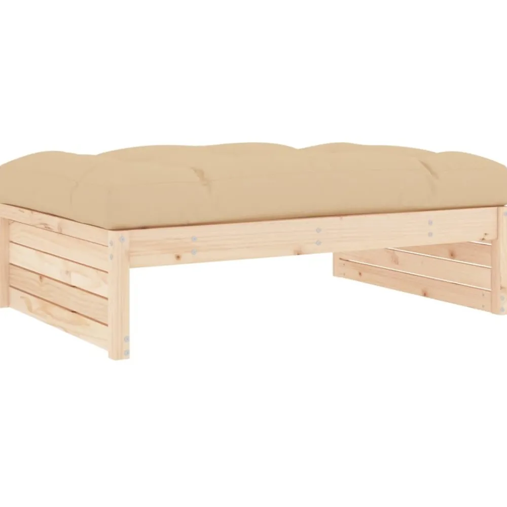 Maison Exclusive Salons De Jardin | - Salon de jardin 4 pcs blanc bois de pin massif
