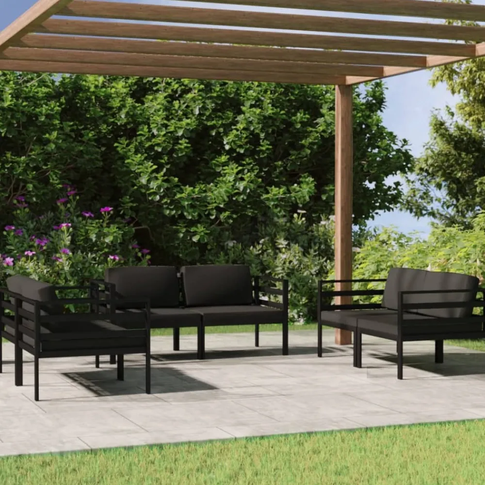 Maison Exclusive Salons De Jardin | - Salon de jardin 8 pcs avec coussins bois massif
