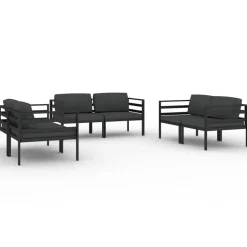 Maison Exclusive Salons De Jardin | - Salon de jardin 8 pcs avec coussins bois massif