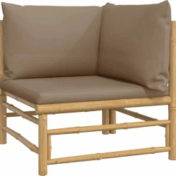 Maison Exclusive - Salon de jardin 12 pcs avec coussins taupe bambou Hot