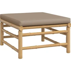 Maison Exclusive - Salon de jardin 12 pcs avec coussins taupe bambou Hot