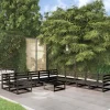 Maison Exclusive Salons De Jardin | - Salon de jardin 11 pcs avec coussins aluminium anthracite
