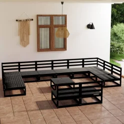 Maison Exclusive Salons De Jardin | - Salon de jardin 12 pcs bois de pin massif