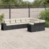 Maison Exclusive Salons De Jardin | - Salon de jardin 9 pcs avec coussins noir résine tressée