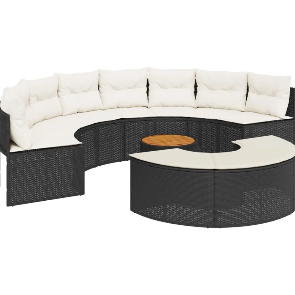 Maison Exclusive Salons De Jardin | - Salon de jardin 8 pcs avec coussins bois massif