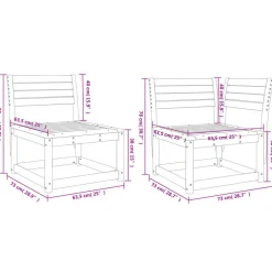 Maison Exclusive Salons De Jardin | - Salon de jardin 5 pcs bois massif de douglas