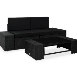 Maison Exclusive Salons De Jardin | - Salon de jardin avec coussins 5 pcs anthracite acier