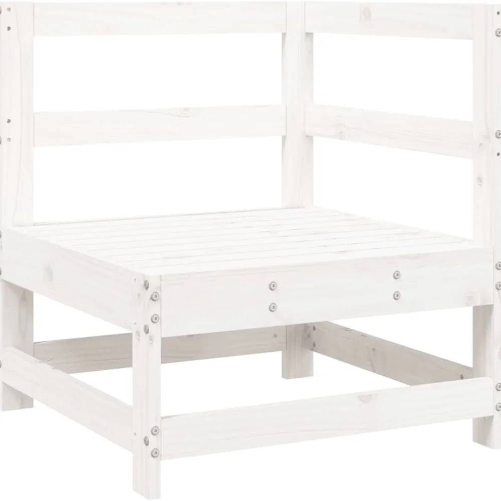 Maison Exclusive - Salon de jardin 6 pcs blanc bois de pin massif Clearance