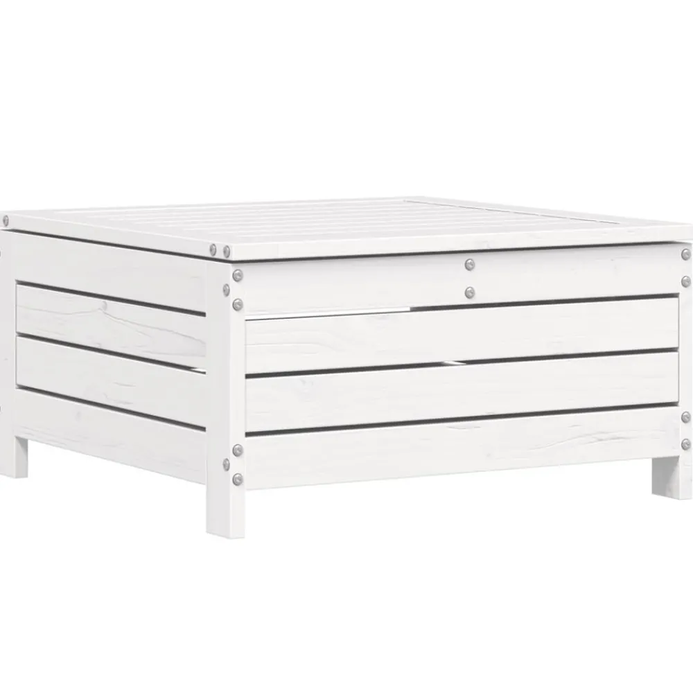 Maison Exclusive - Salon de jardin 6 pcs blanc bois de pin massif Clearance