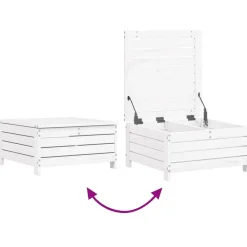 Maison Exclusive - Salon de jardin 6 pcs blanc bois de pin massif Clearance